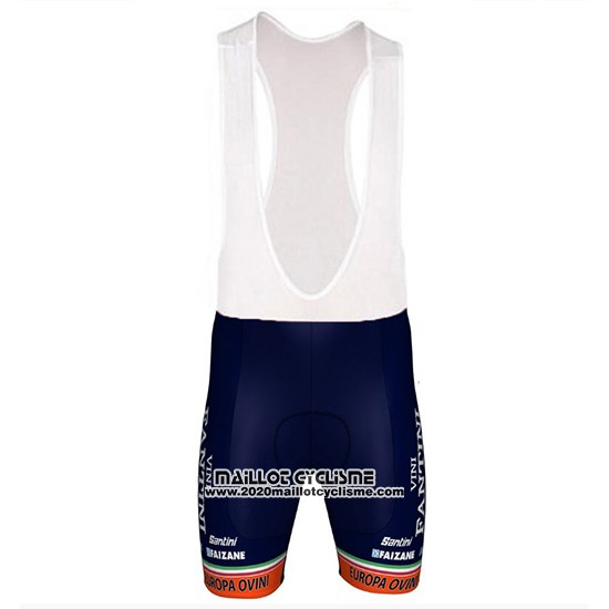 2018 Maillot Ciclismo Nippo Vini Fantini Europe Ovini Fonce Bleu Manches Courtes et Cuissard